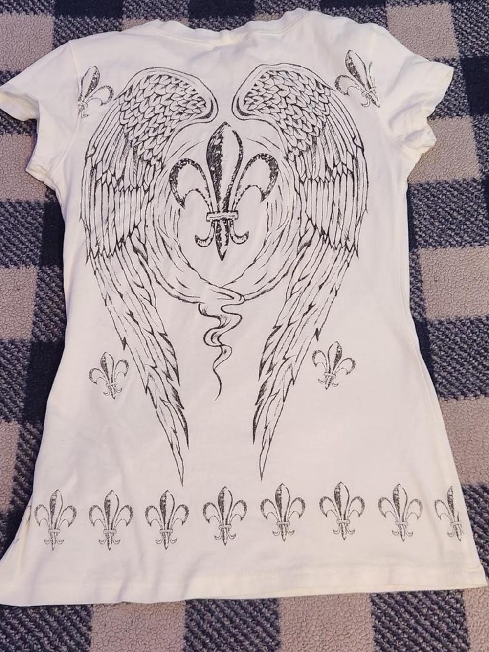 Y2k mcbling style angel wings top